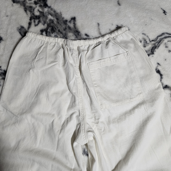 H&M Women's White Denim Drawstring Pants - Picture 3 of 7